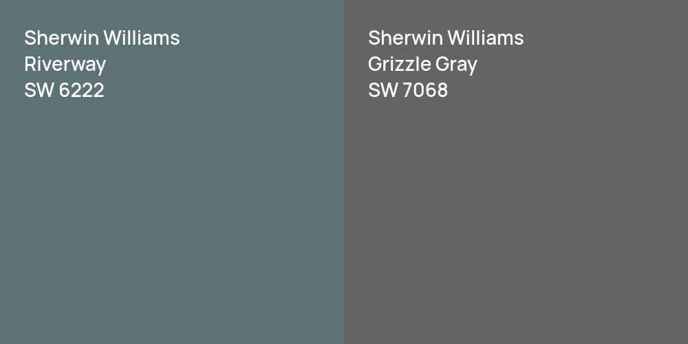 Sherwin Williams Riverway vs. Sherwin Williams Grizzle Gray