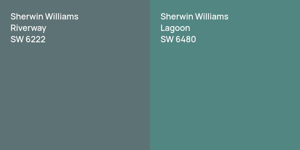 Sherwin Williams Riverway vs. Sherwin Williams Lagoon