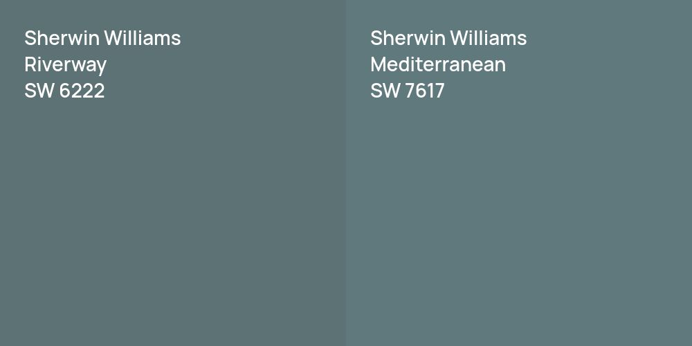 Sherwin Williams Riverway vs. Sherwin Williams Mediterranean