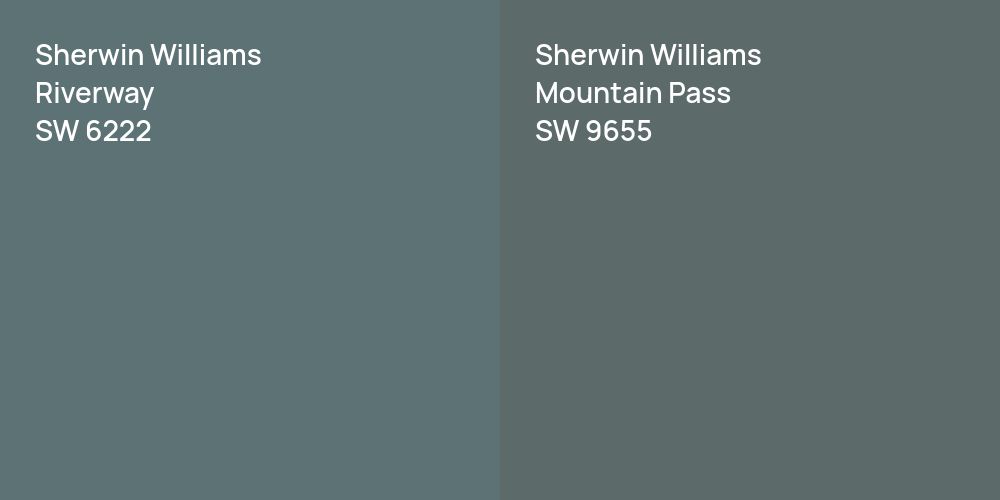 Sherwin Williams Riverway vs. Sherwin Williams Mountain Pass