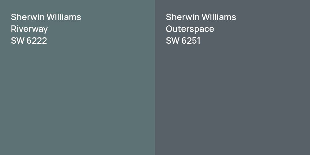 Sherwin Williams Riverway vs. Sherwin Williams Outerspace