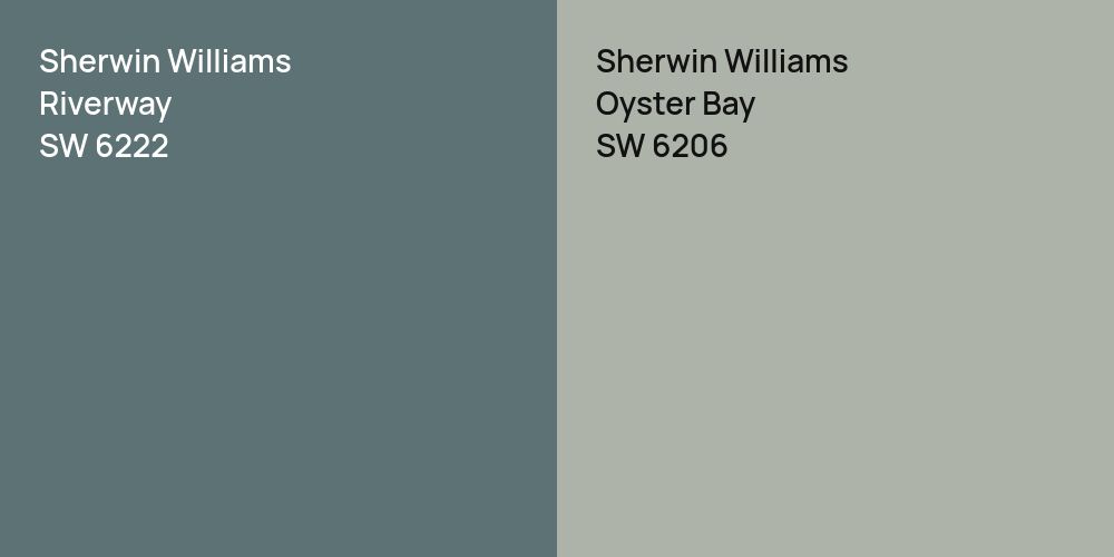 Sherwin Williams Riverway vs. Sherwin Williams Oyster Bay