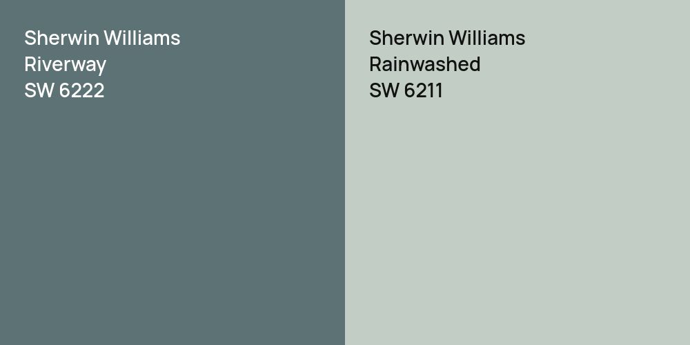 Sherwin Williams Riverway vs. Sherwin Williams Rainwashed