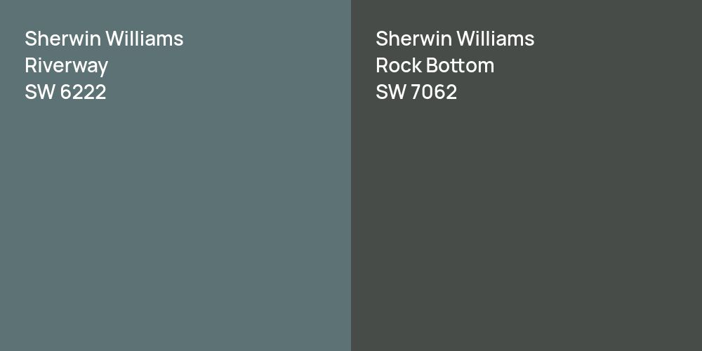 Sherwin Williams Riverway vs. Sherwin Williams Rock Bottom