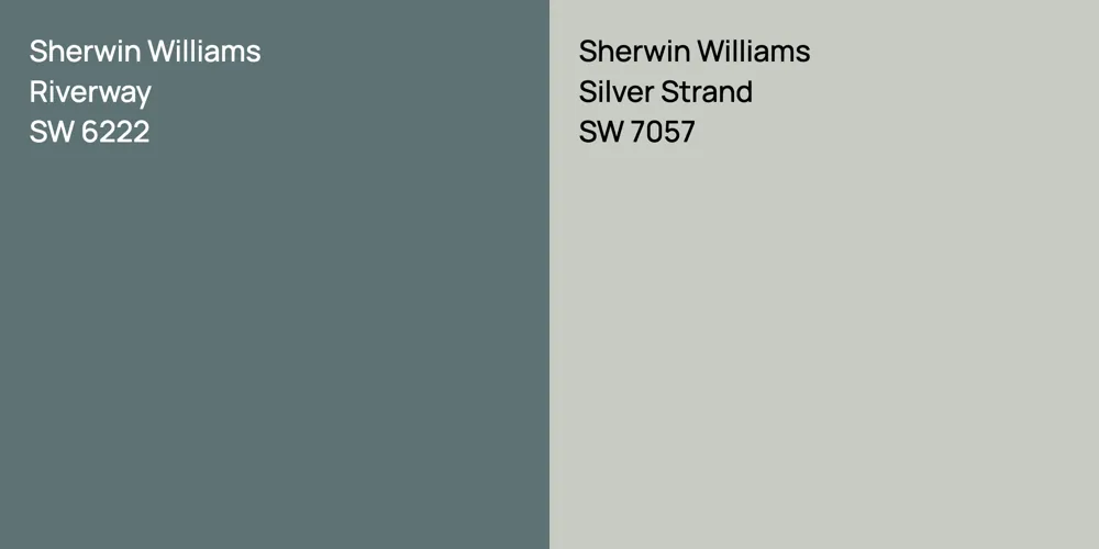 Sherwin Williams Riverway vs. Sherwin Williams Silver Strand