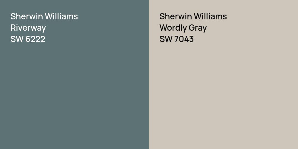 Sherwin Williams Riverway vs. Sherwin Williams Wordly Gray