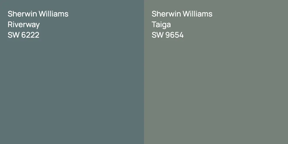 Sherwin Williams Riverway vs. Sherwin Williams Taiga