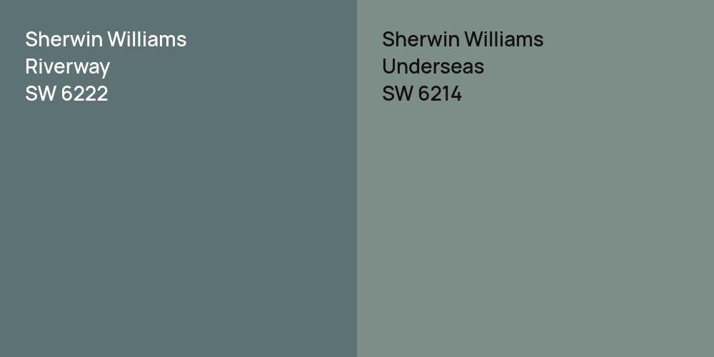 Sherwin Williams Riverway vs. Sherwin Williams Underseas