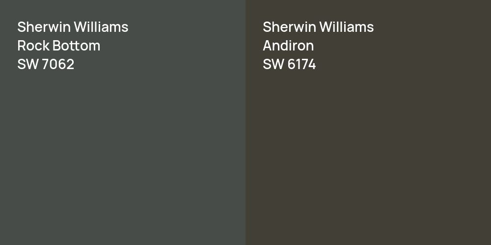 Sherwin Williams Rock Bottom vs. Sherwin Williams Andiron