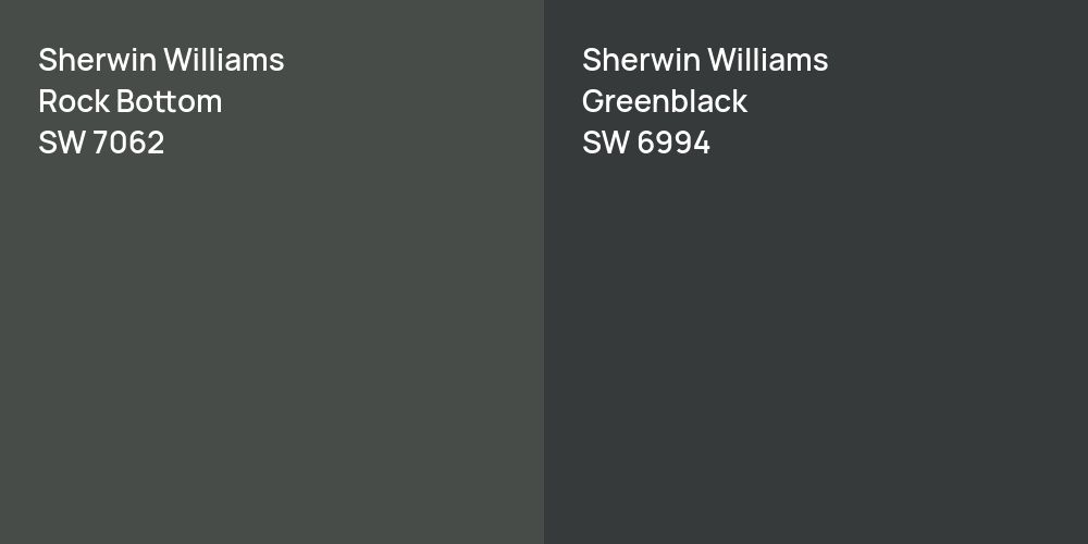 Sherwin Williams Rock Bottom vs. Sherwin Williams Greenblack