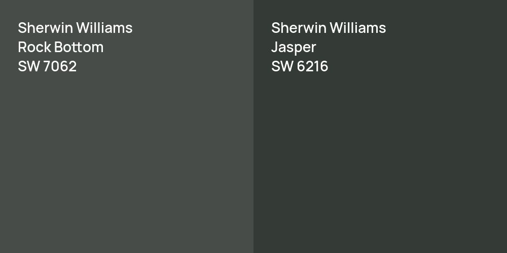 Sherwin Williams Rock Bottom vs. Sherwin Williams Jasper