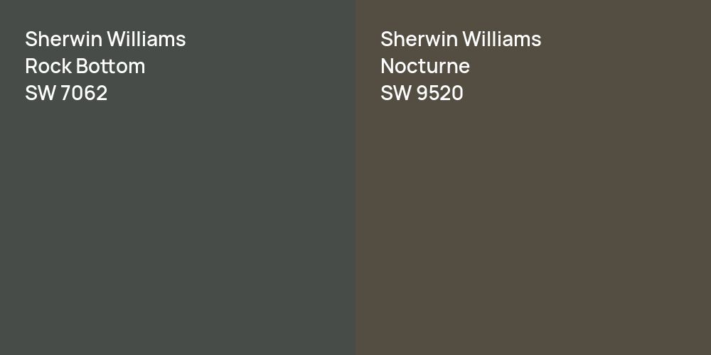 Sherwin Williams Rock Bottom vs. Sherwin Williams Nocturne