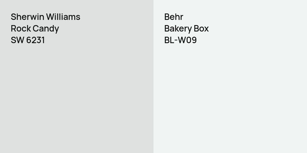 Sherwin Williams Rock Candy vs. Behr Bakery Box