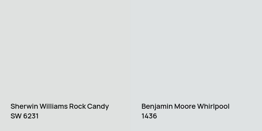 Sherwin Williams Rock Candy vs. Benjamin Moore Whirlpool