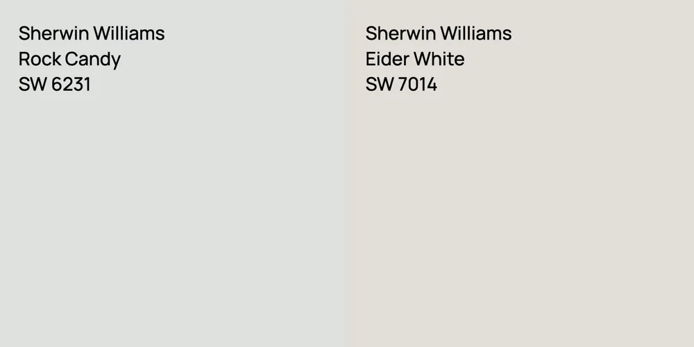 Sherwin Williams Rock Candy vs. Sherwin Williams Eider White