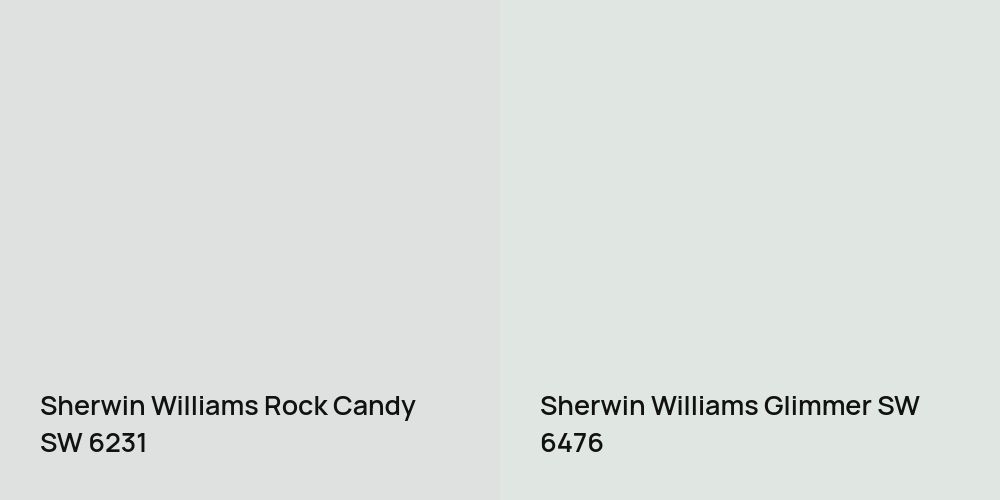 Sherwin Williams Rock Candy vs. Sherwin Williams Glimmer