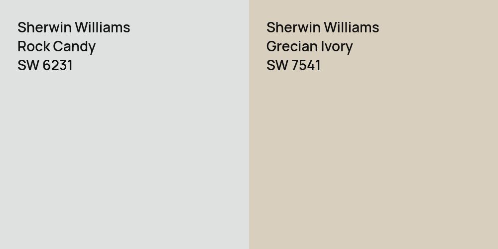 Sherwin Williams Rock Candy vs. Sherwin Williams Grecian Ivory