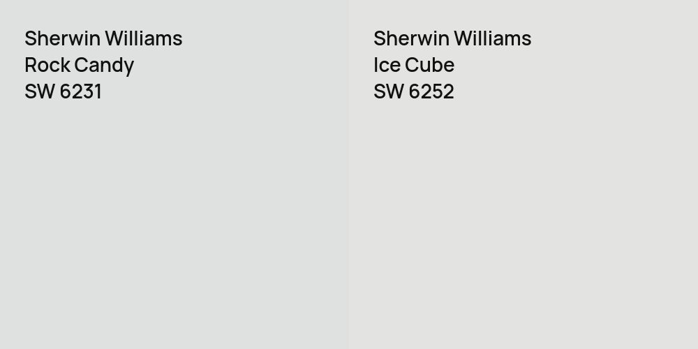 Sherwin Williams Rock Candy vs. Sherwin Williams Ice Cube