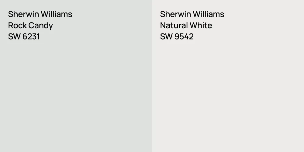 Sherwin Williams Rock Candy vs. Sherwin Williams Natural White