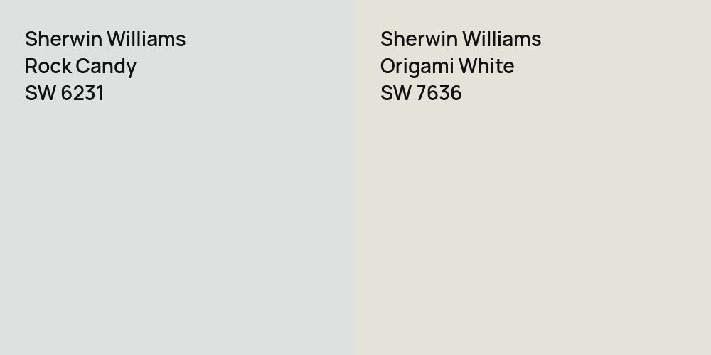 Sherwin Williams Rock Candy vs. Sherwin Williams Origami White