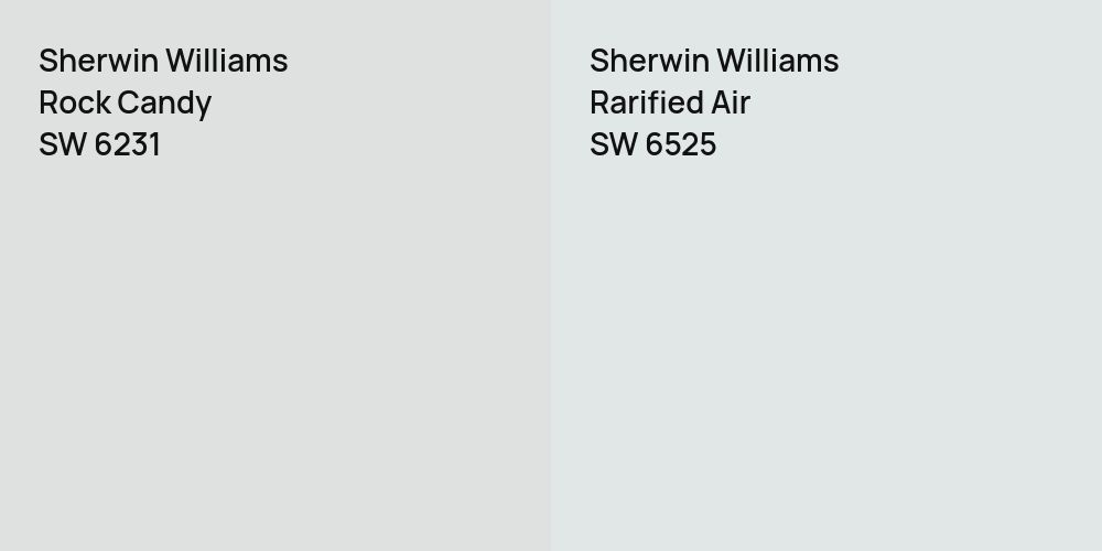 Sherwin Williams Rock Candy vs. Sherwin Williams Rarified Air