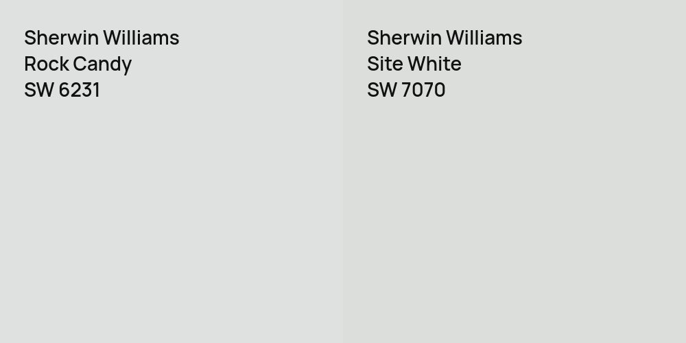 Sherwin Williams Rock Candy vs. Sherwin Williams Site White