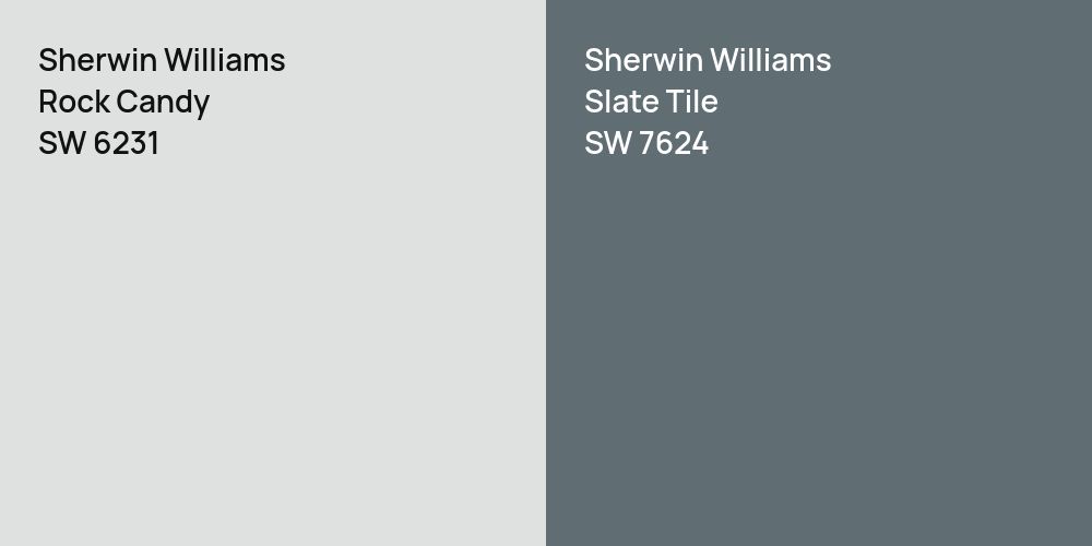 Sherwin Williams Rock Candy vs. Sherwin Williams Slate Tile