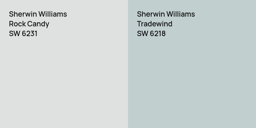 Sherwin Williams Rock Candy vs. Sherwin Williams Tradewind