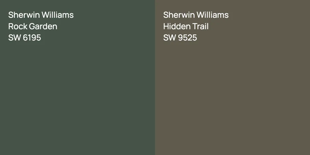 Sherwin Williams Rock Garden vs. Sherwin Williams Hidden Trail