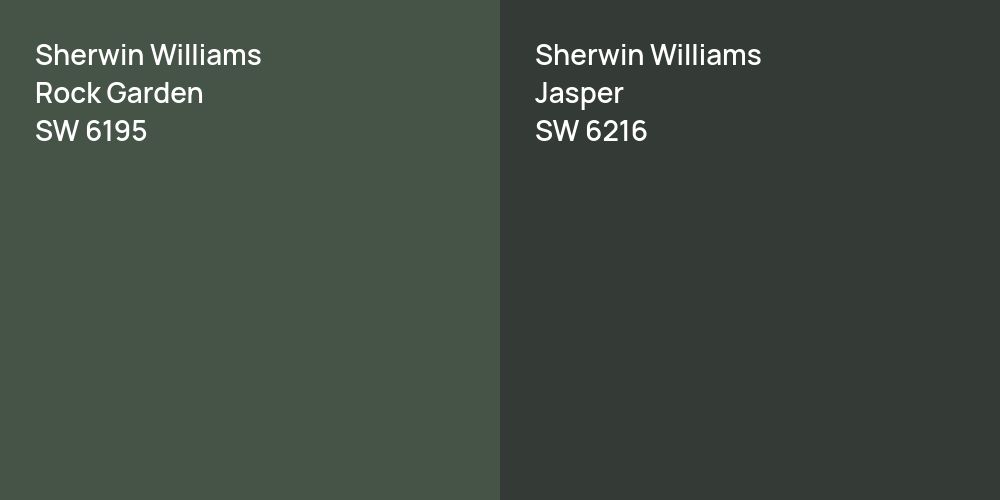 Sherwin Williams Rock Garden vs. Sherwin Williams Jasper