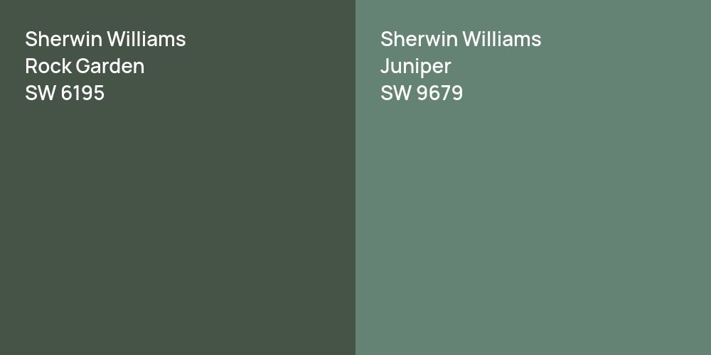 Sherwin Williams Rock Garden vs. Sherwin Williams Juniper