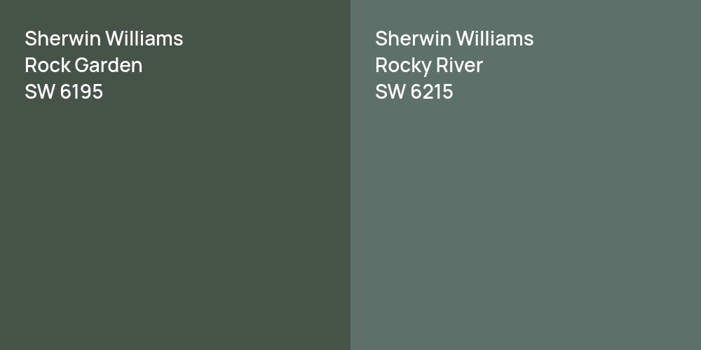 Sherwin Williams Rock Garden vs. Sherwin Williams Rocky River