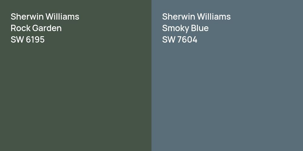 Sherwin Williams Rock Garden vs. Sherwin Williams Smoky Blue