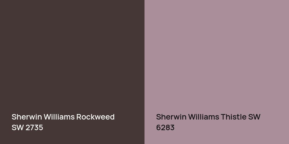 Sherwin Williams Rockweed vs. Sherwin Williams Thistle