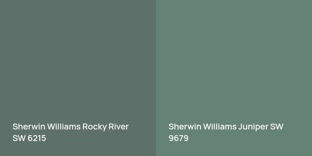 Sherwin Williams Rocky River vs. Sherwin Williams Juniper