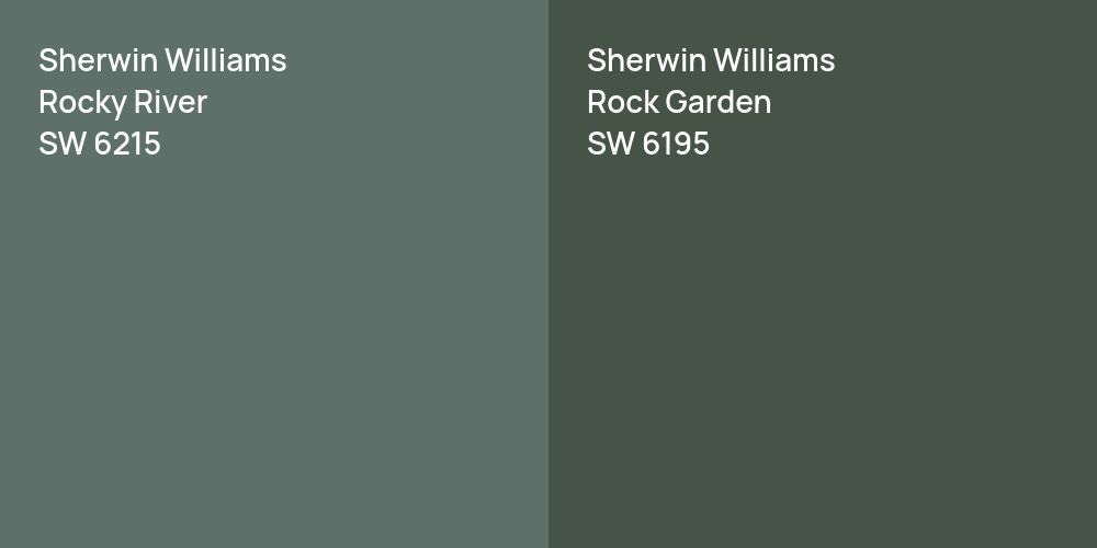 Sherwin Williams Rocky River vs. Sherwin Williams Rock Garden