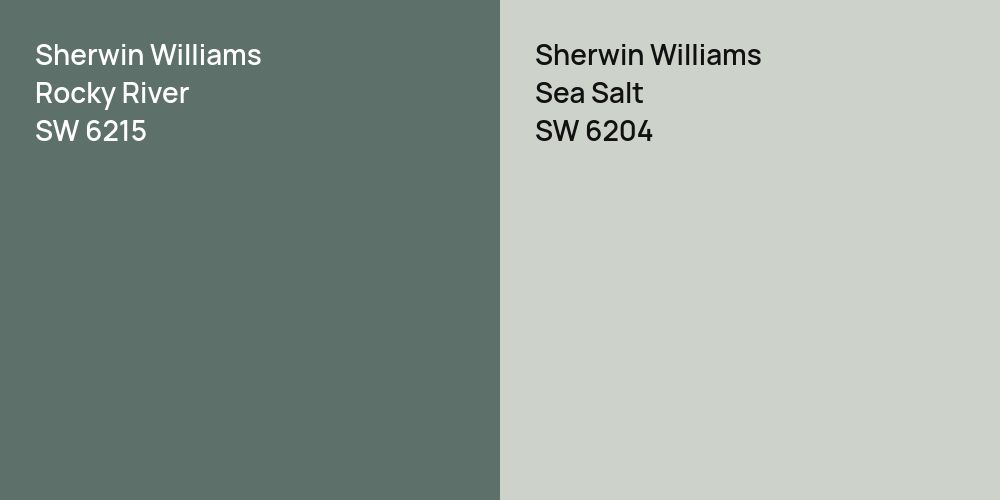 Sherwin Williams Rocky River vs. Sherwin Williams Sea Salt