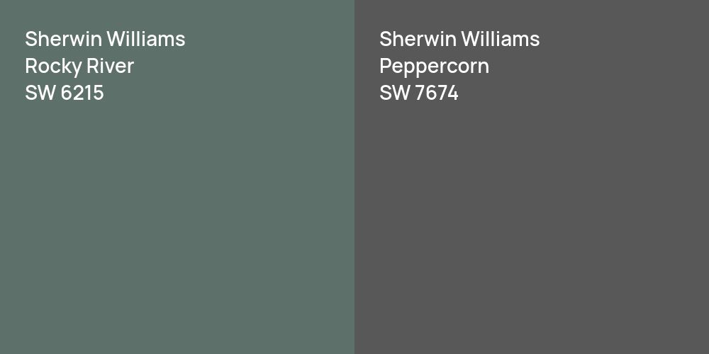 Sherwin Williams Rocky River vs. Sherwin Williams Peppercorn