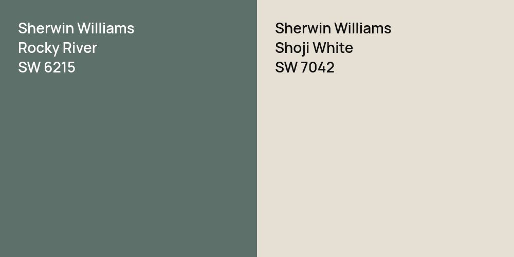 Sherwin Williams Rocky River vs. Sherwin Williams Shoji White