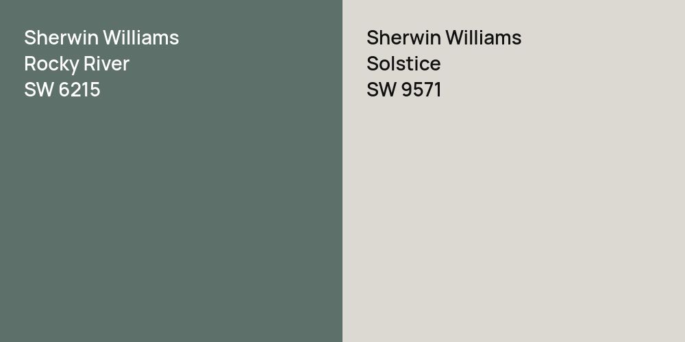 Sherwin Williams Rocky River vs. Sherwin Williams Solstice