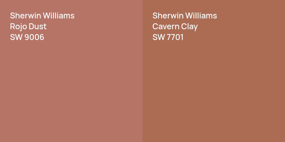 Sherwin Williams Rojo Dust vs. Sherwin Williams Cavern Clay