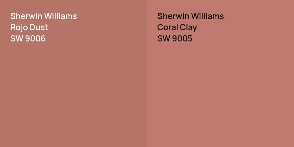 Sherwin Williams Rojo Dust vs. Sherwin Williams Coral Clay