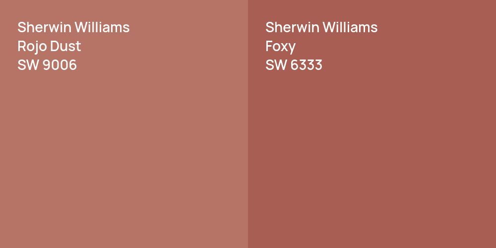 Sherwin Williams Rojo Dust vs. Sherwin Williams Foxy