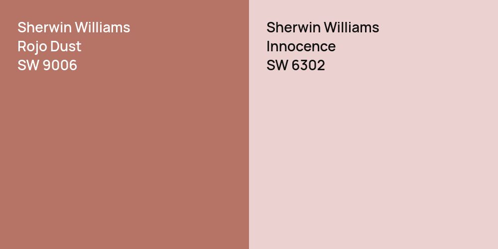 Sherwin Williams Rojo Dust vs. Sherwin Williams Innocence