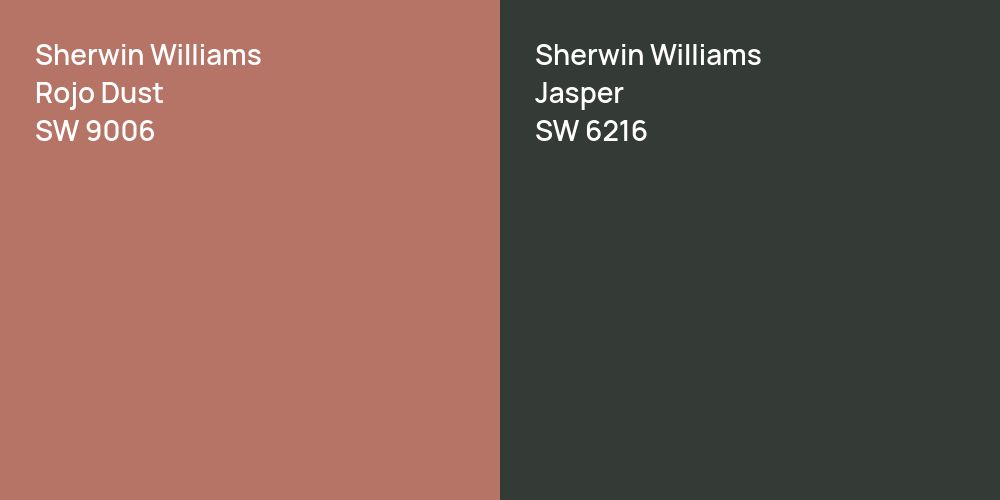 Sherwin Williams Rojo Dust vs. Sherwin Williams Jasper