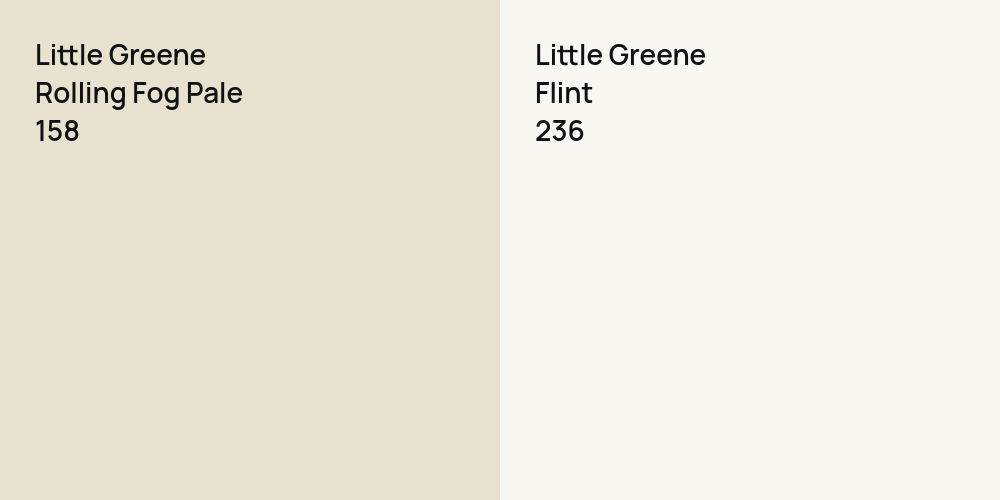 Little Greene Rolling Fog Pale vs. Little Greene Flint