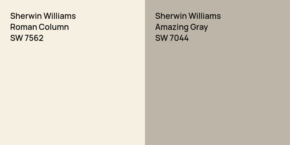 Sherwin Williams Roman Column vs. Sherwin Williams Amazing Gray