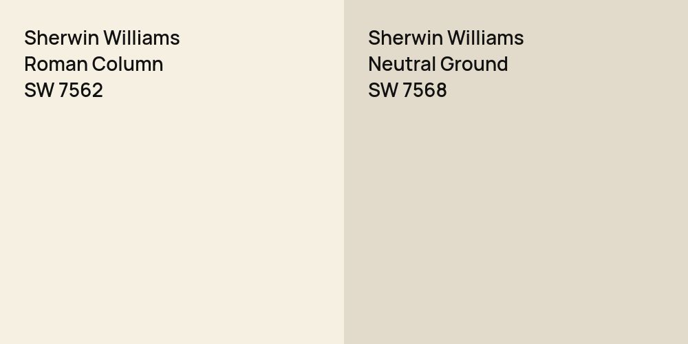 Sherwin Williams Roman Column vs. Sherwin Williams Neutral Ground