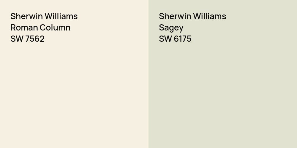 Sherwin Williams Roman Column vs. Sherwin Williams Sagey