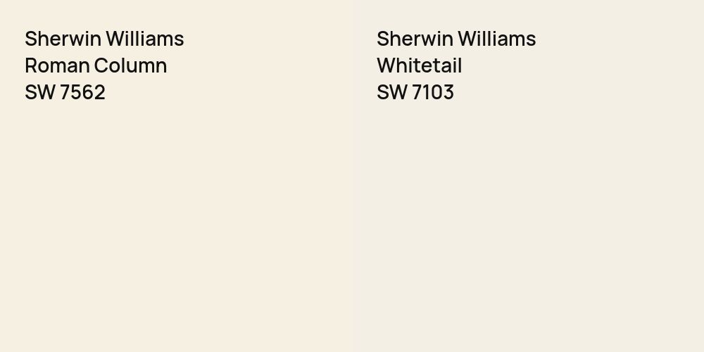 Sherwin Williams Roman Column vs. Sherwin Williams Whitetail